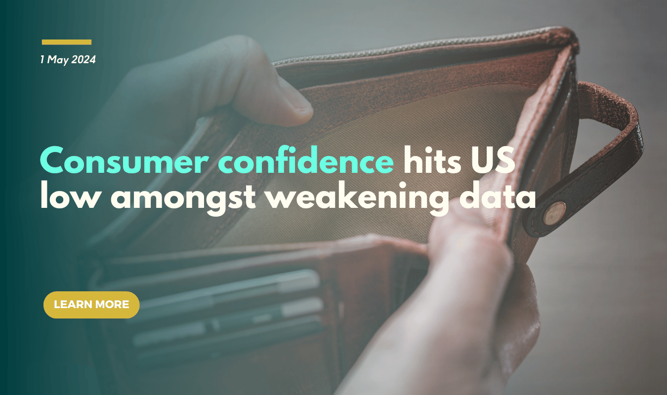 Consumer confidence hits US low amongst weakening data